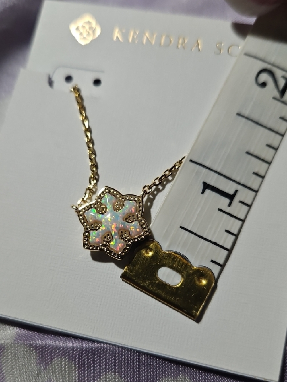 Kendra Scott Gold Floral Mother-of-Pearl Pendant Necklace NWT - Picture 8 of 10